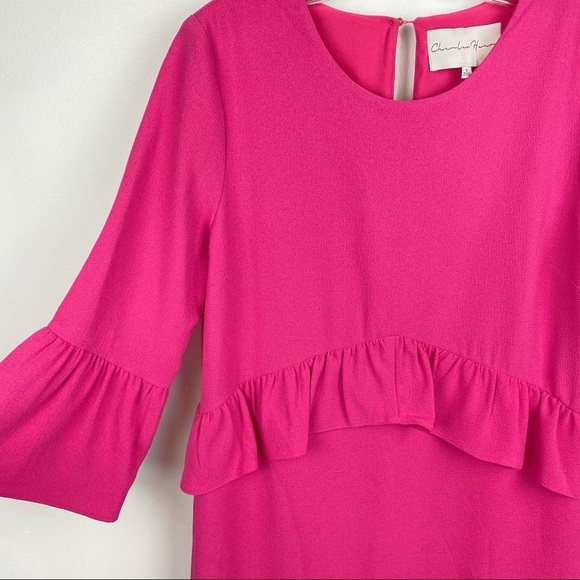 Charles Henry Ruffle Yoke Shift Dress Size S - Picture 4 of 11